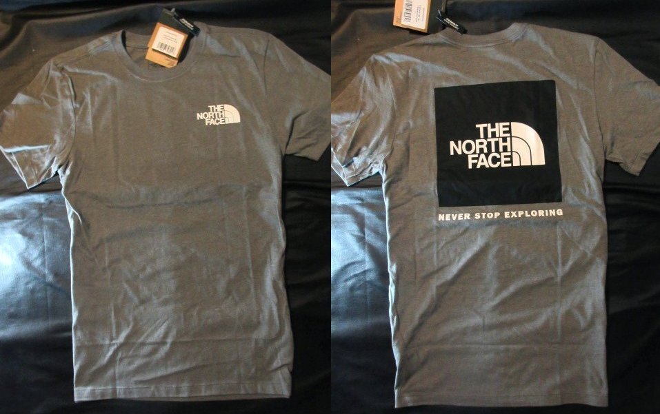 本物正規◆ノースフェイス◆Tシャツ BOX NSE■S■グレー■新品■アメリカ限定■GVD THE NORTH FACE 半袖の画像1