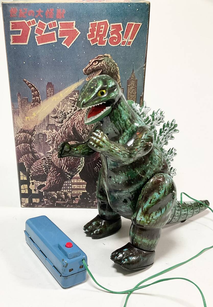 ゴジラ GODZILLA マルサン ブリキ玩具 東宝特撮 円谷プロ 電動リモコン歩行 怪獣 作動品 その他 怪獣 バラゴン ジラース ガイガン _画像1