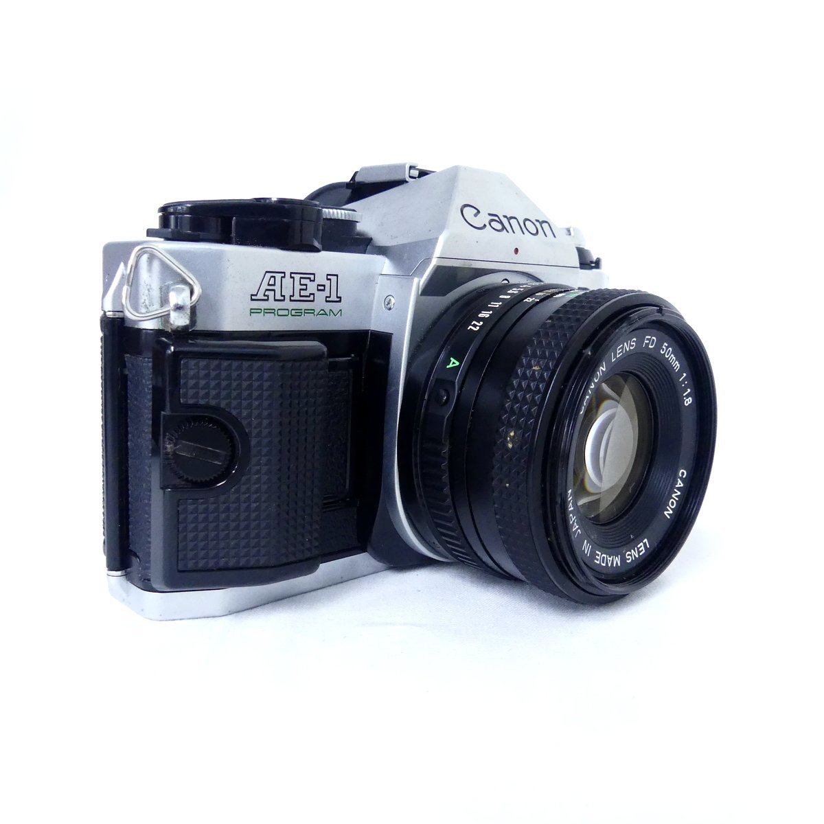 Canon キャノン AE-1 PROGRAM + FD 50mm F1.8 フィルムカメラ やや難有 シャッター鳴き有 空シャッターOK USED /2403C_画像2