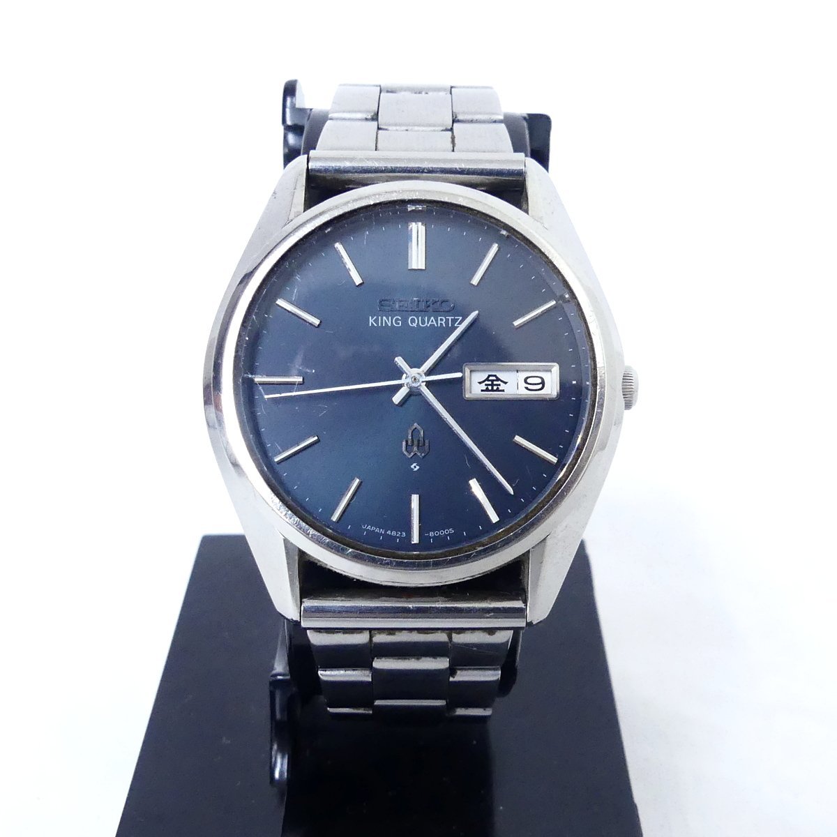 SEIKO セイコー KING QUARTZ キング クォーツ 青文字盤 デイデイト 4823-8000-G 腕時計 稼働品 USED /2403Cの画像1