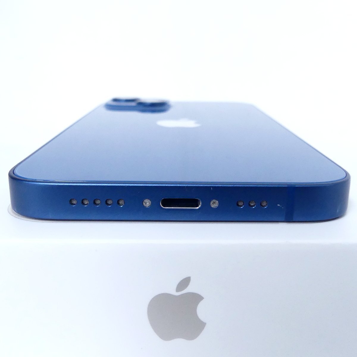 【送料無料】 iPhone13 ブルー 128GB バッテリー最大容量83% FaceID反応OK SIMフリー USED /2403C_画像2