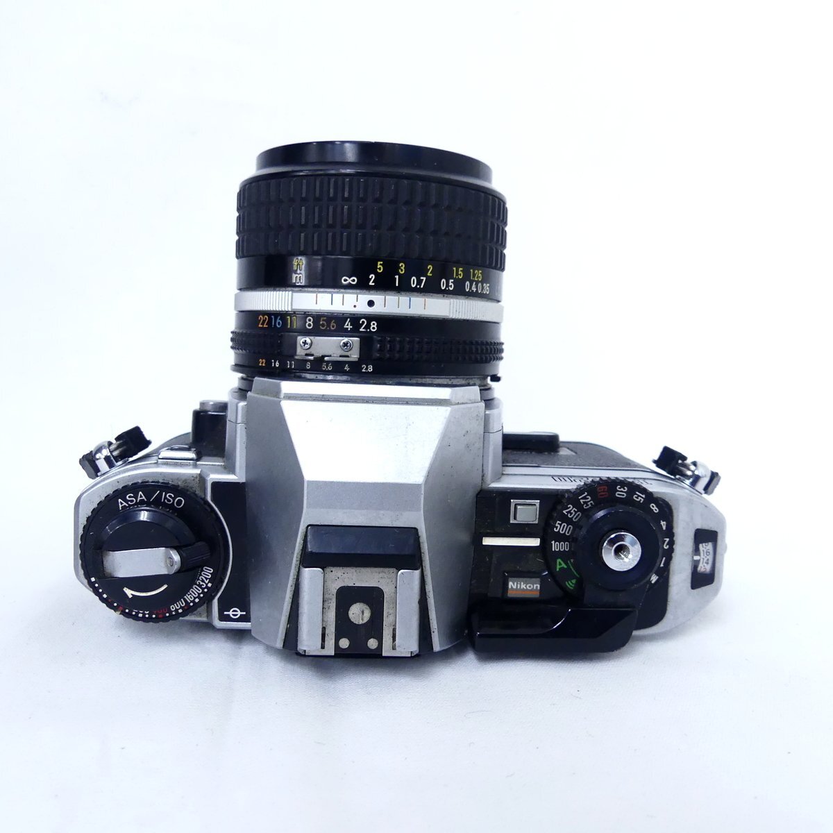 Nikon ニコン FG-20 + NIKKOR 24mm F2.8 単焦点 広角レンズ フィルムカメラ 空シャッターOK 通電未確認 現状 USED /2403C_画像5