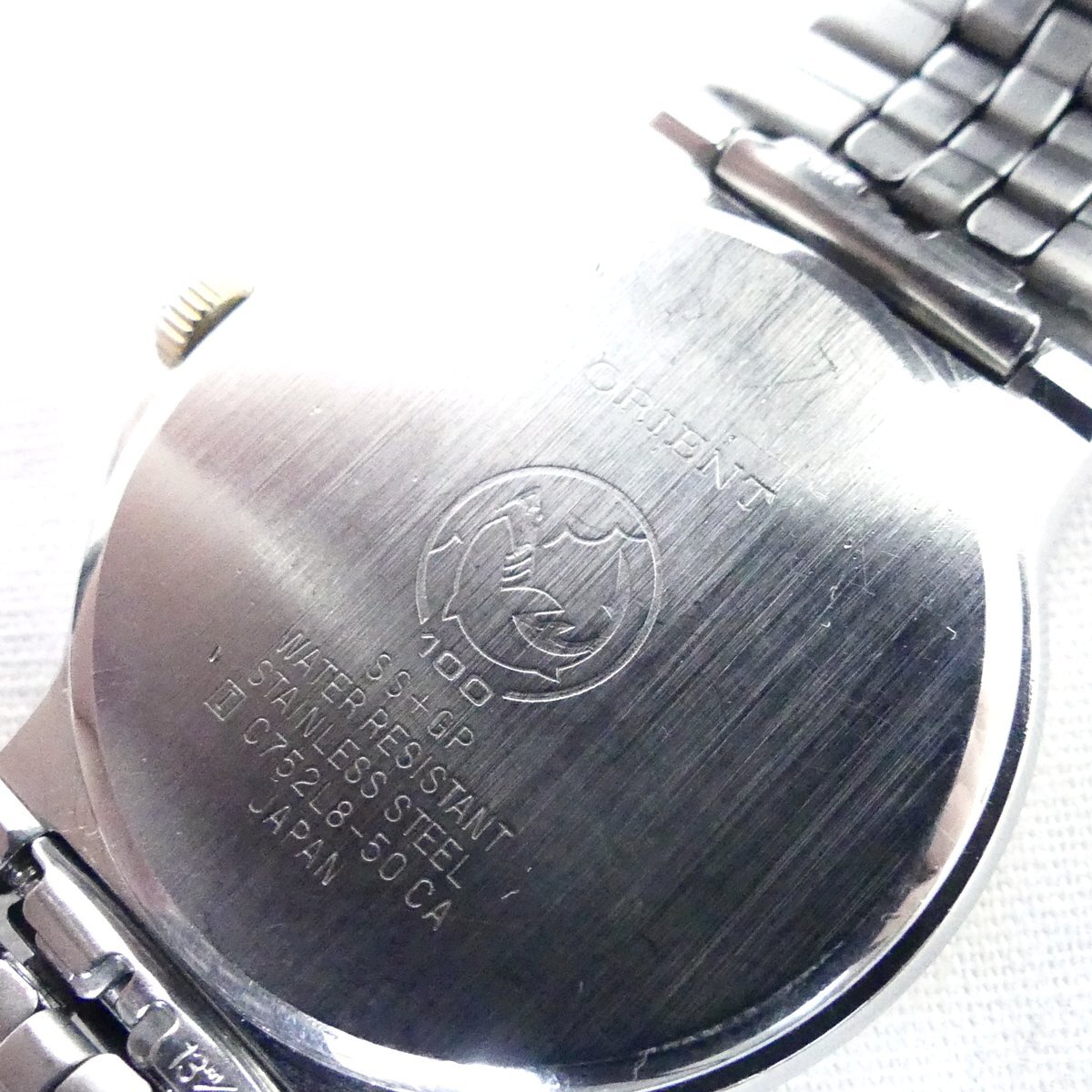 ORIENT オリエント CYGNUS シグナス SWIMMER 100 白文字盤 クォーツ 腕時計 現状品 USED /2403Cの画像5