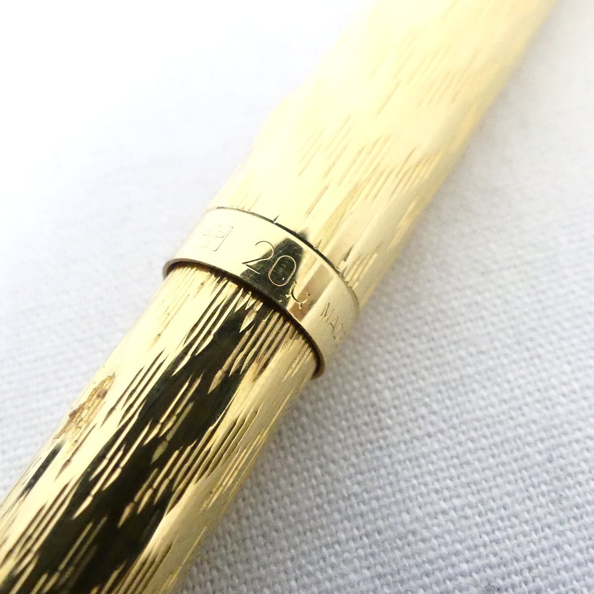 PARKER パーカー 20μ フランス製 ゴールドカラー ノック式 ボールペン 筆記未確認 USED /2403C_画像6