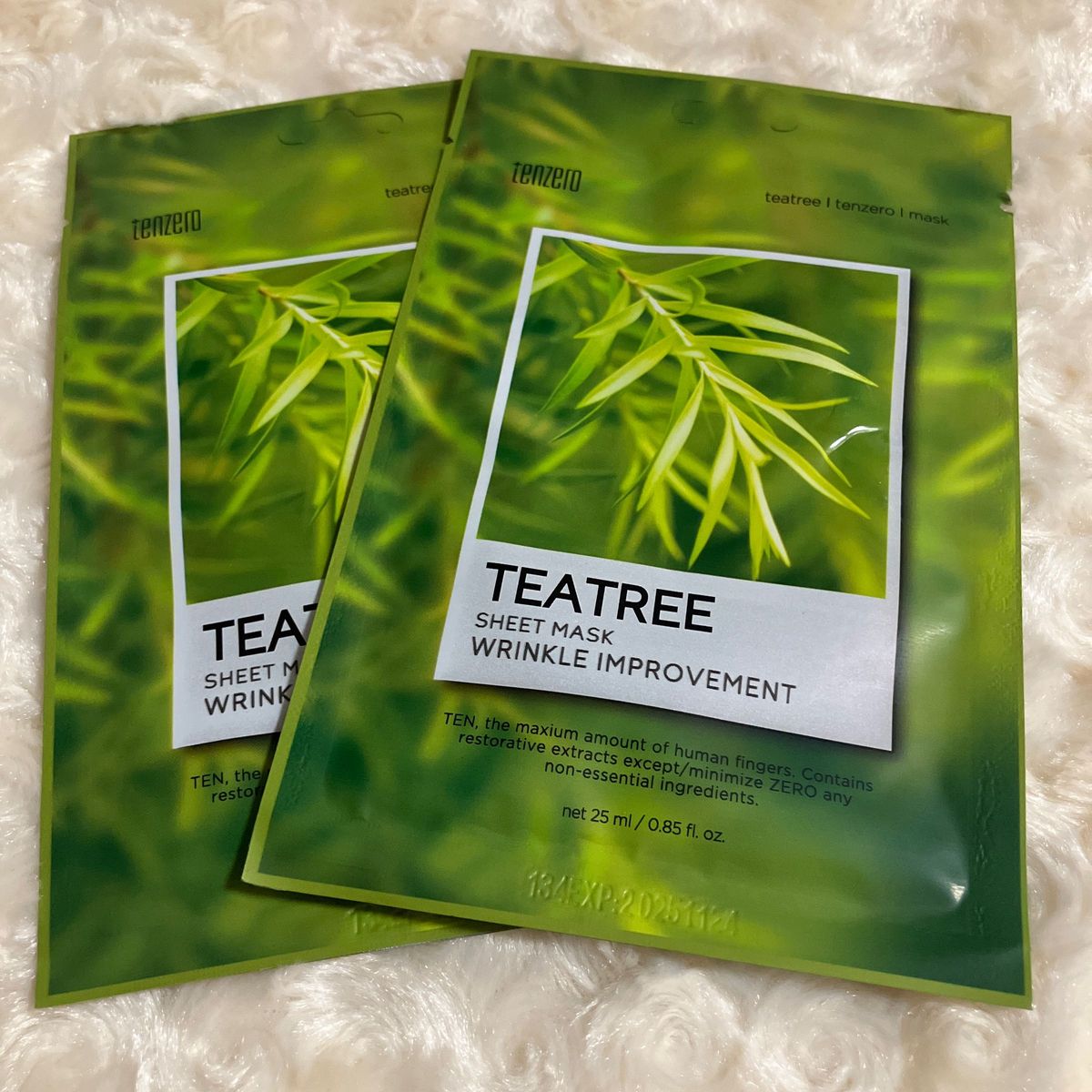 テンゼロ ティートゥリー　シートマスク 韓国コスメ TENZERO TEATREE SHEET MASK 2枚