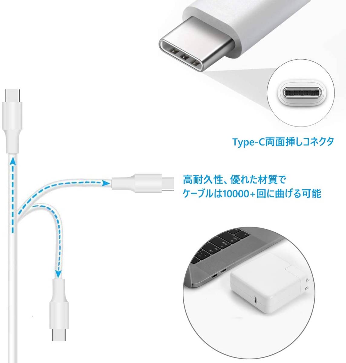 87W USB C 充電器 Macbook Pro Type-C アダプター PD タイプ-C 電源アダプタ Type C 急速充電器_画像4