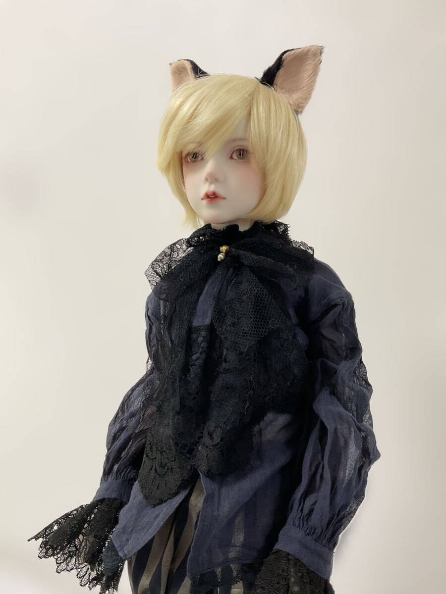 ビスクドール 創作人形 黒猫の男の子の画像2