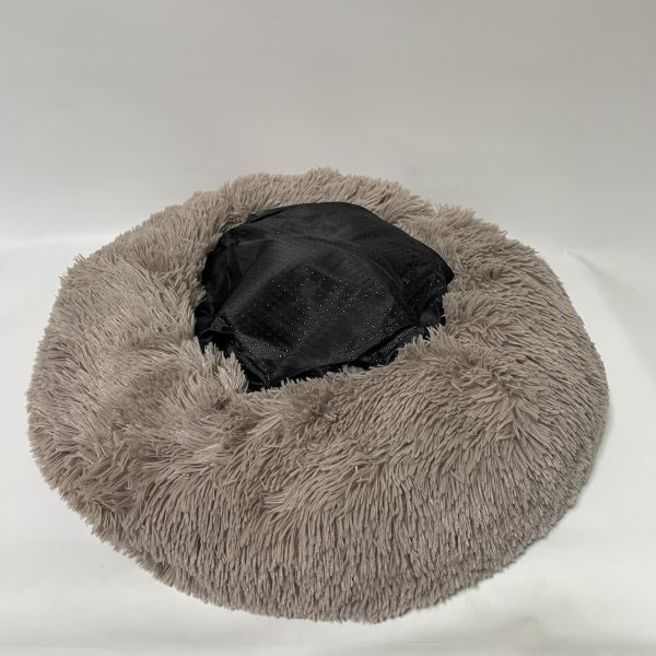 ペット ベット 猫ベッド 犬ベッド 猫クッションベッド 丸型 洗える 冬 快適 ふかふか あったかい オールシーズン ブラウン 茶色 YB0035BRの画像9