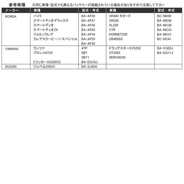 YTZ7S GT6B-3 YTZ7S YTZ6S FTZ7S FTZ5L-BS バイクバッテリー 密閉式 液入 Velocity_画像4