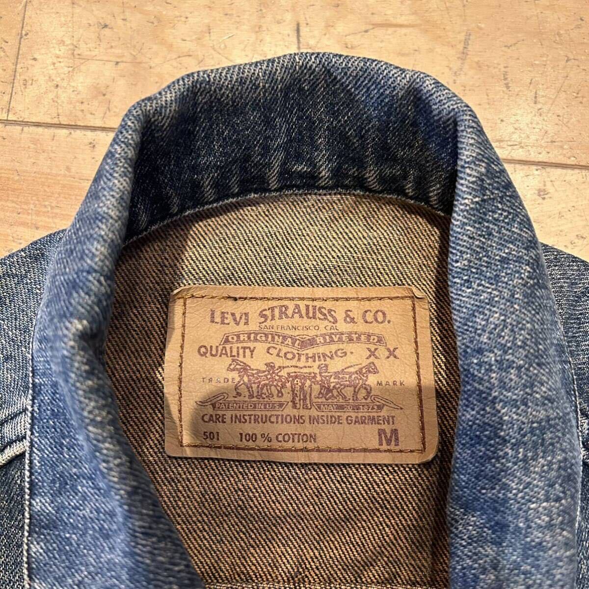 ★levi's/リーバイス/デニムジャケット/デニム/ジージャン/インディゴ/ビッグE/アメカジ/メンズ/Mサイズ_画像6