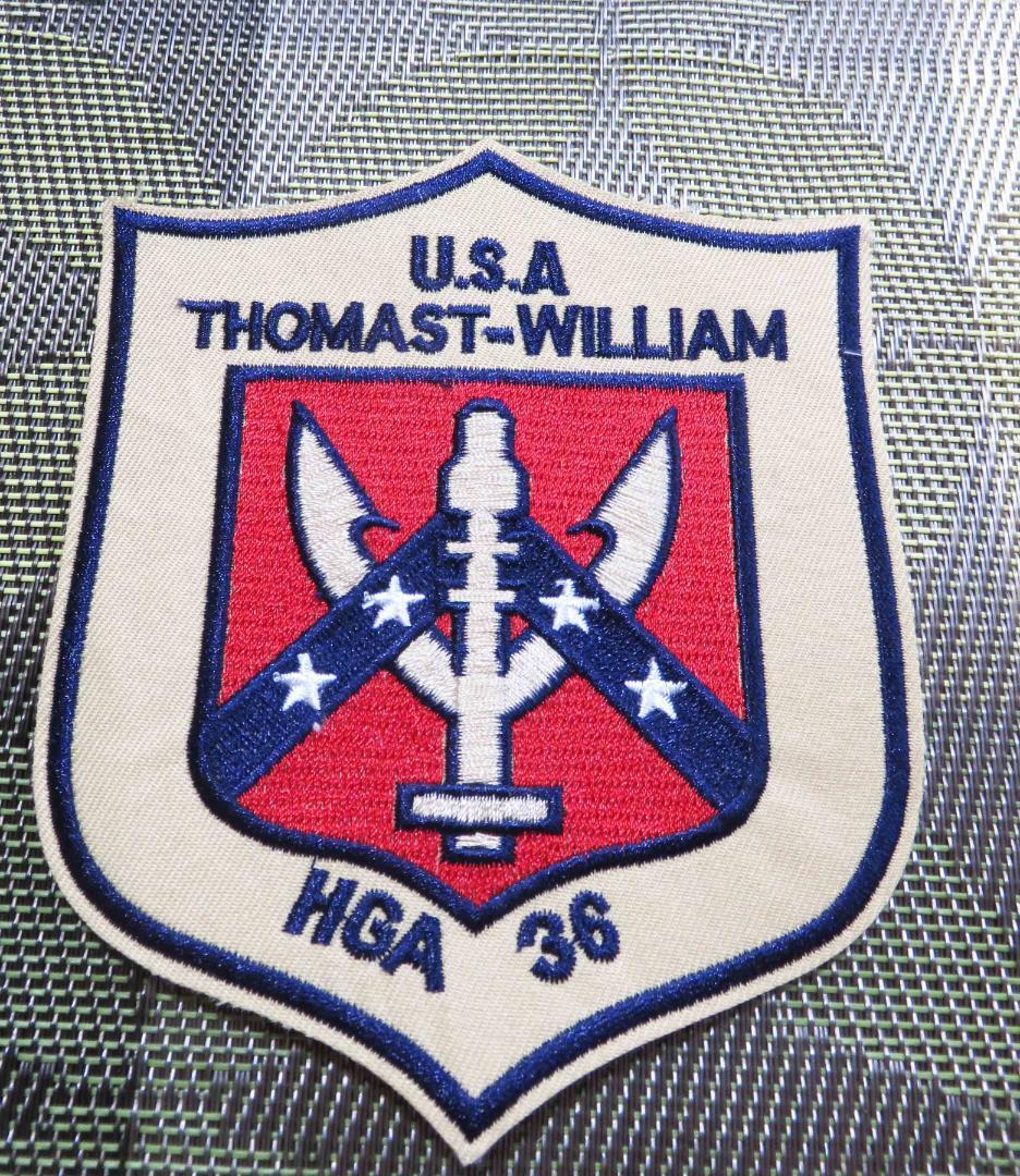 大型/砂漠紺◇◆新品　アメリカ　THOMAST WILLIAM HGA 36 刺繍ワッペン◆　◎◆◇サバゲー・コスプレ・ミリタリー◎　