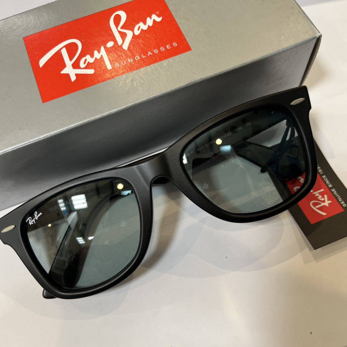 正規品RayBan レイバン ウェイファーラー WAYFARER RB2140F 601/SR5 52 マットブラック/ライトグレイ　アジアンフィット 正規品ケース黒　_画像1