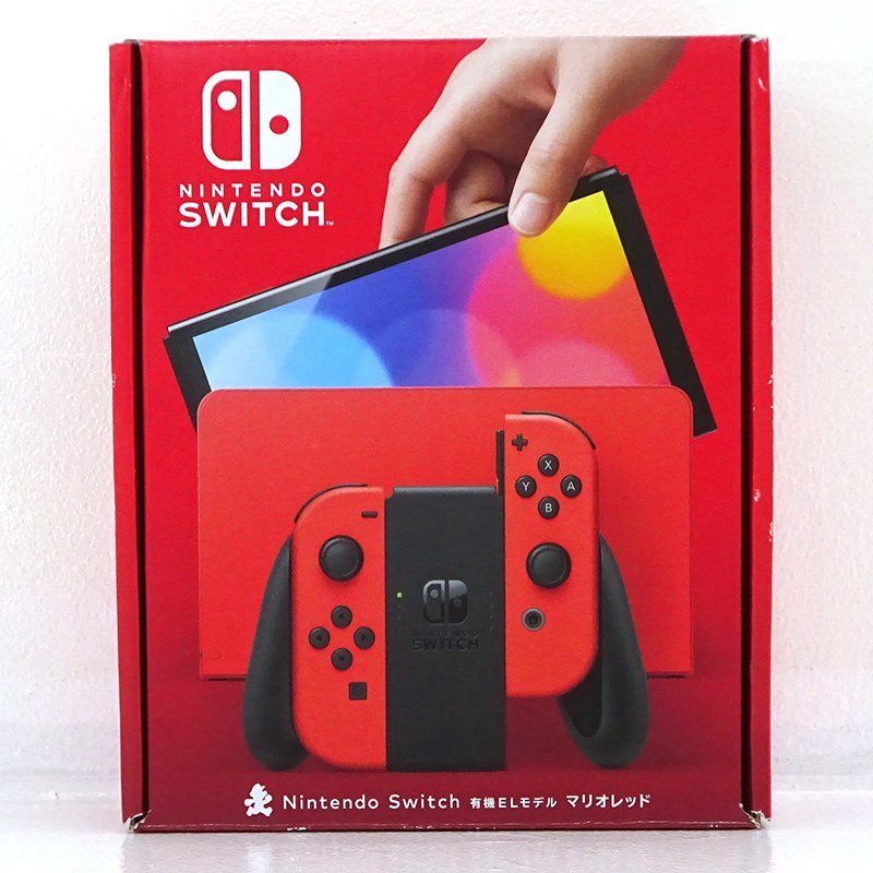 ★中古★【タバコ臭有】Nintendo Switch 本体 マリオレッド 有機ELモデル HEG-S-RAAAA (ニンテンドースイッチ/1円～)★【GM649】