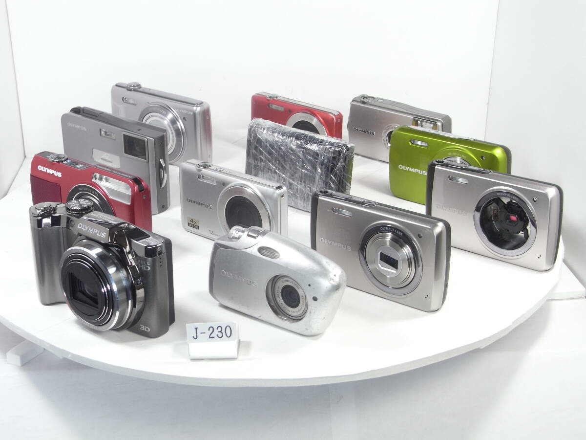 OLYMPUS SZ-30MR/VG-180/VG-170/VR-360/VH-210/AZ-1/IR-300/μ-mini 各1台/VG-110 2台/STYLUS VH-410 2台 要修理 まとめて 12台 J-230_画像3