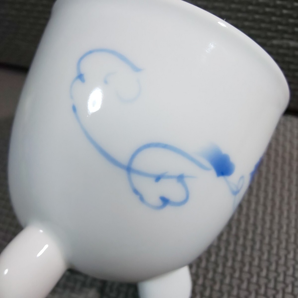 深川製磁「ブルーワイナリー マグカップ 1個」三つ足_画像4