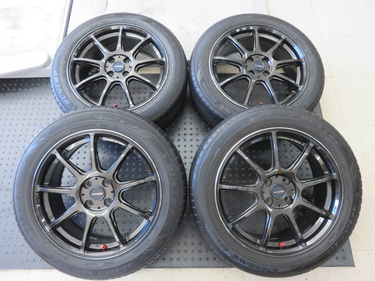 ★クロススピード ハイパーエディションRS9 17×7Ｊ +47 100/4Ｈ ダンロップ エナセーブ EC300 195/60R17 タイヤホイール4本セット★ の画像1