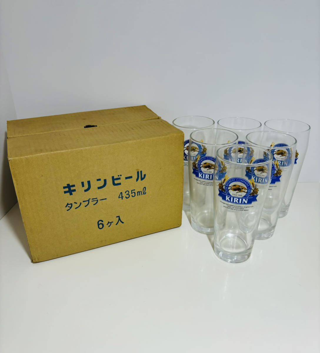 OR4】 キリンビール タンブラー 435ml 6ヶ入 グラス コップ ガラス ビアグラス ビールグラス _画像1