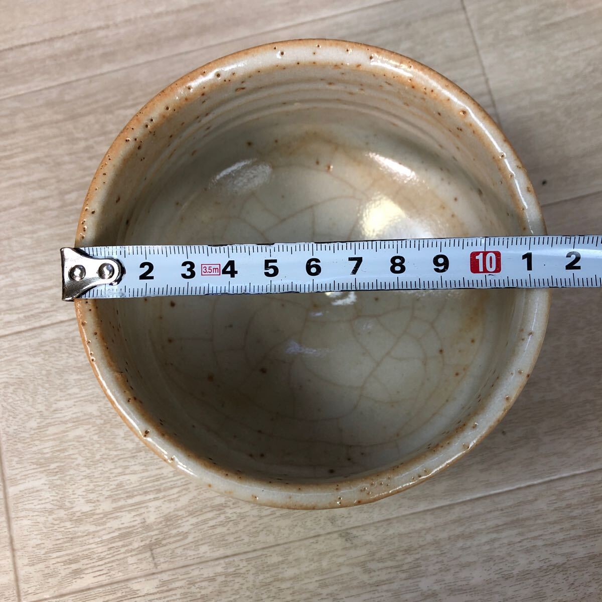 KT404】志野　茶碗　桂山作　茶道具 茶碗 茶器 抹茶碗 煎茶道具 茶道 _画像9