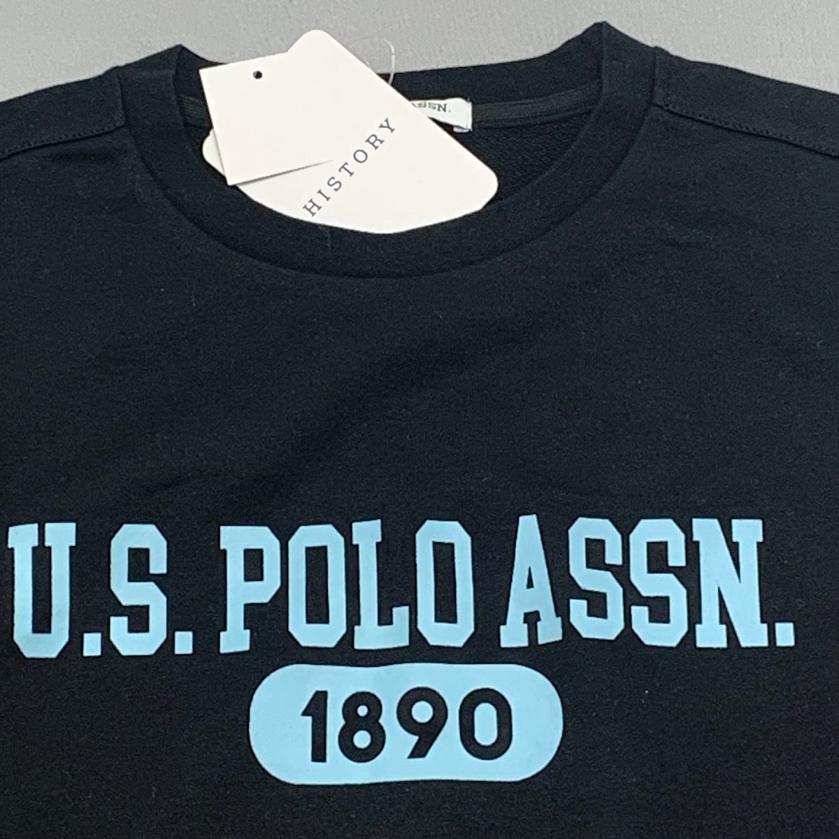 【送料無料】【新品】US.POLO.ASSN レディーストレーナー（裏毛素材 ゆったりタイプ）　　M　　ブラック★33318_画像2