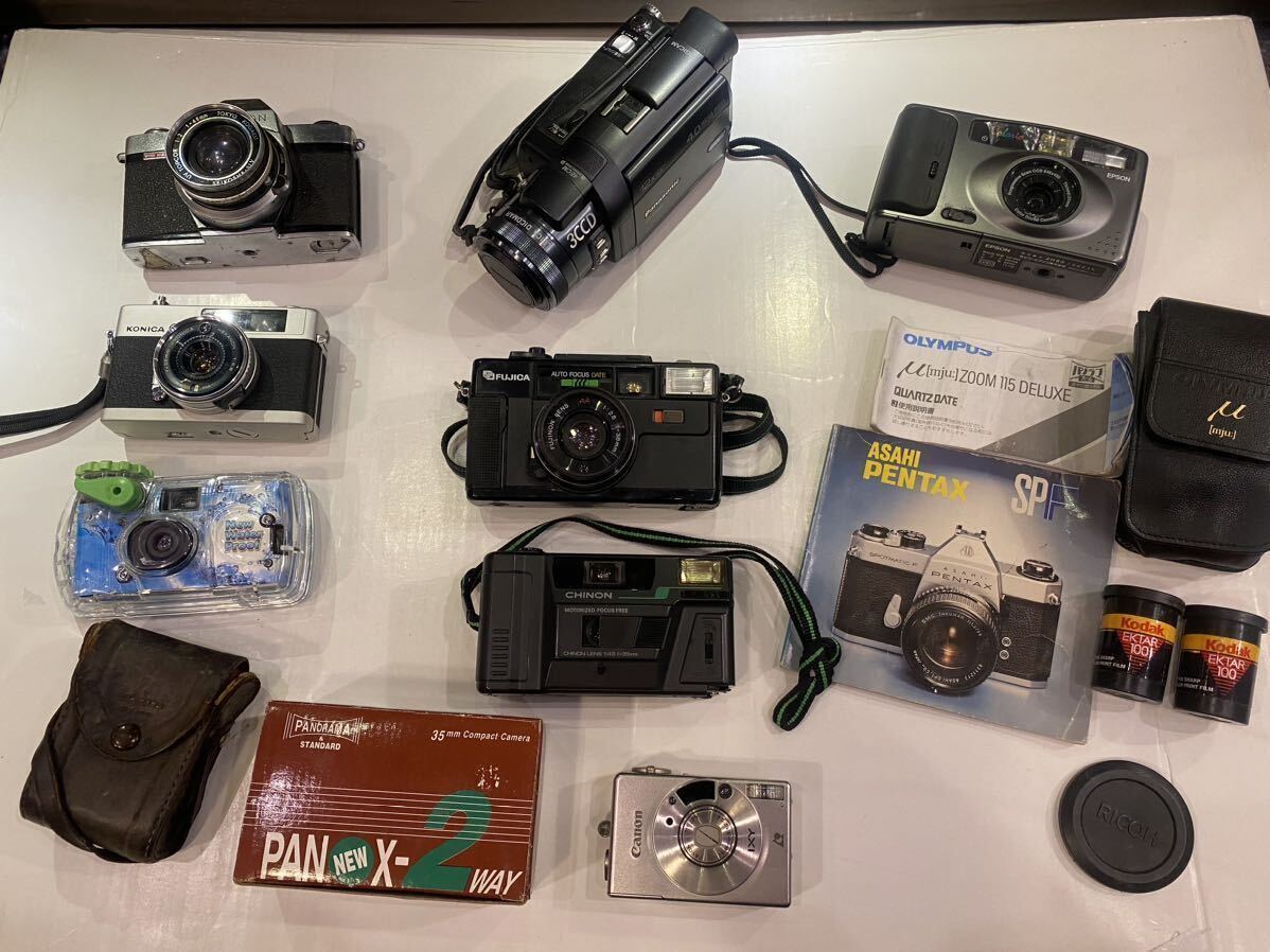 1円〜Canon FUJIFILM Konica c35 topcon 東京光学 ビデオカメラ mjuケース付き KodakフィルムPENTAX より取り _画像1