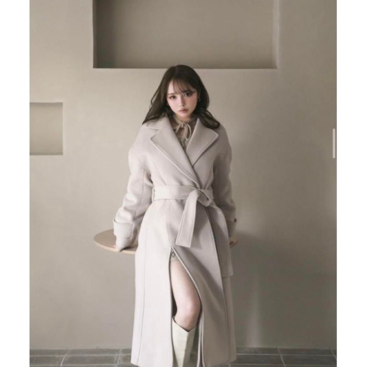 新品未使用】andmary アンドマリー Ange slit long coat 新品未使用】andmary アンドマリー Ange slit long coat
