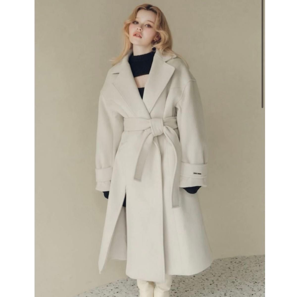 新品未使用】andmary アンドマリー Ange slit long coat 新品未使用】andmary アンドマリー Ange slit long coat