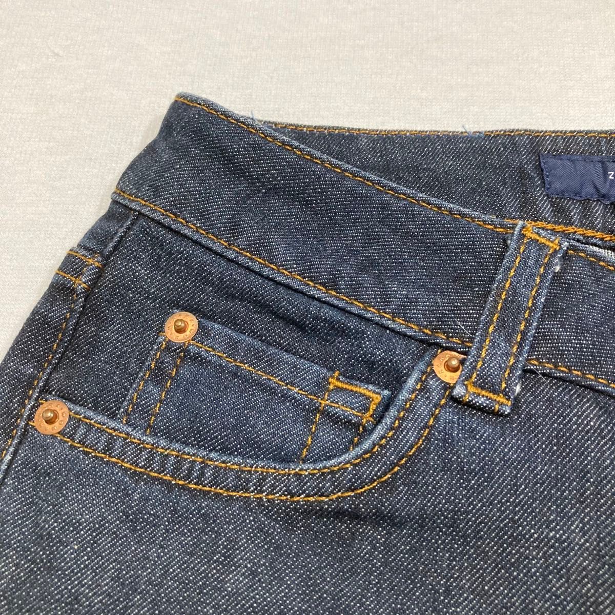 【 良品 】 ZARA WOMAN ザラ ウーマン トルコ製 ストレッチ ジーンズ SIZE 34 ハラコ 革