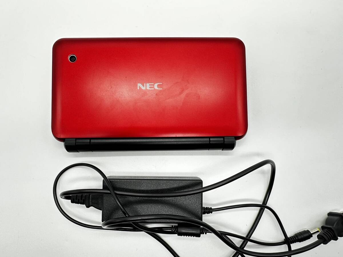 H4620 NEC Life Touch Note LT-NA75W1AR 7インチ☆タブレット キーボード バーミリオンレッド 稼働品 アダプター付_画像1