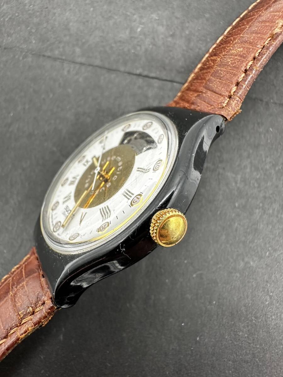 H4751 swach swiss automatic 腕時計 スウォッチ スイス 自動巻き 革ベルト 腕時計 メンズ アクセサリー_画像5