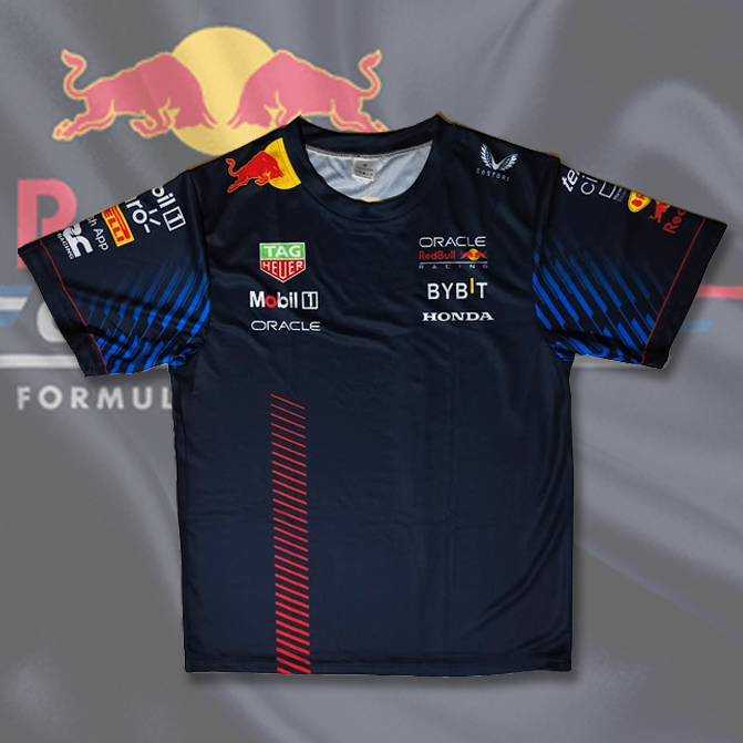 【XLサイズ】オラクル レッドブル F1チーム レプリカTシャツ フェルスタッペン ペレス アパレル_画像4