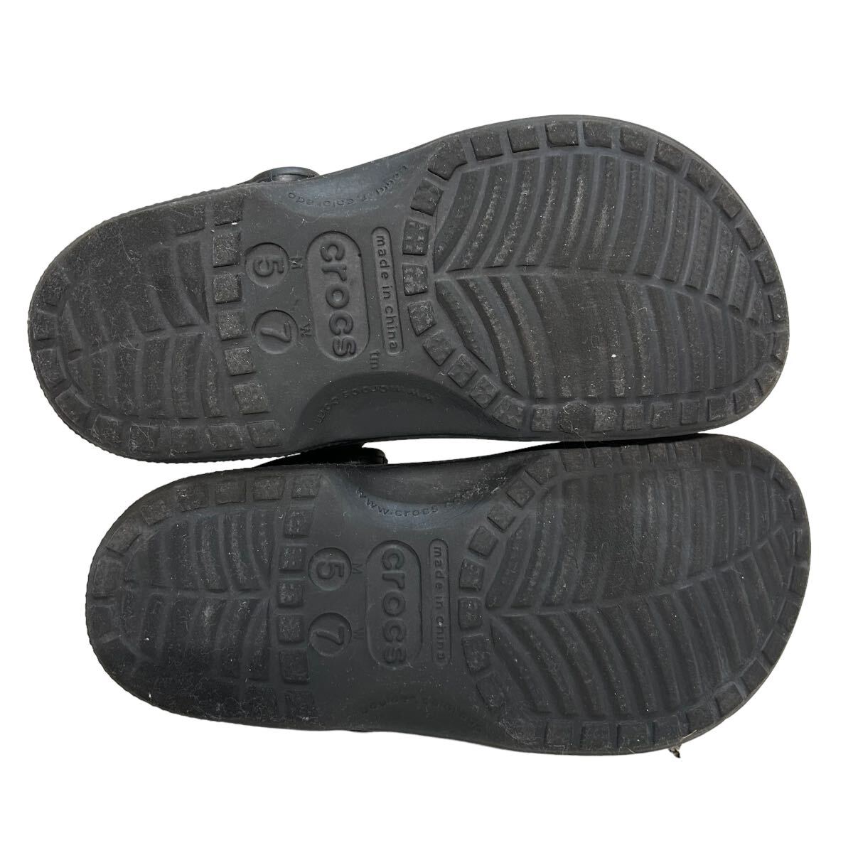 A163 crocs Crocs для мужчин и женщин сандалии M5 W7 примерно 23cm Black Raver 