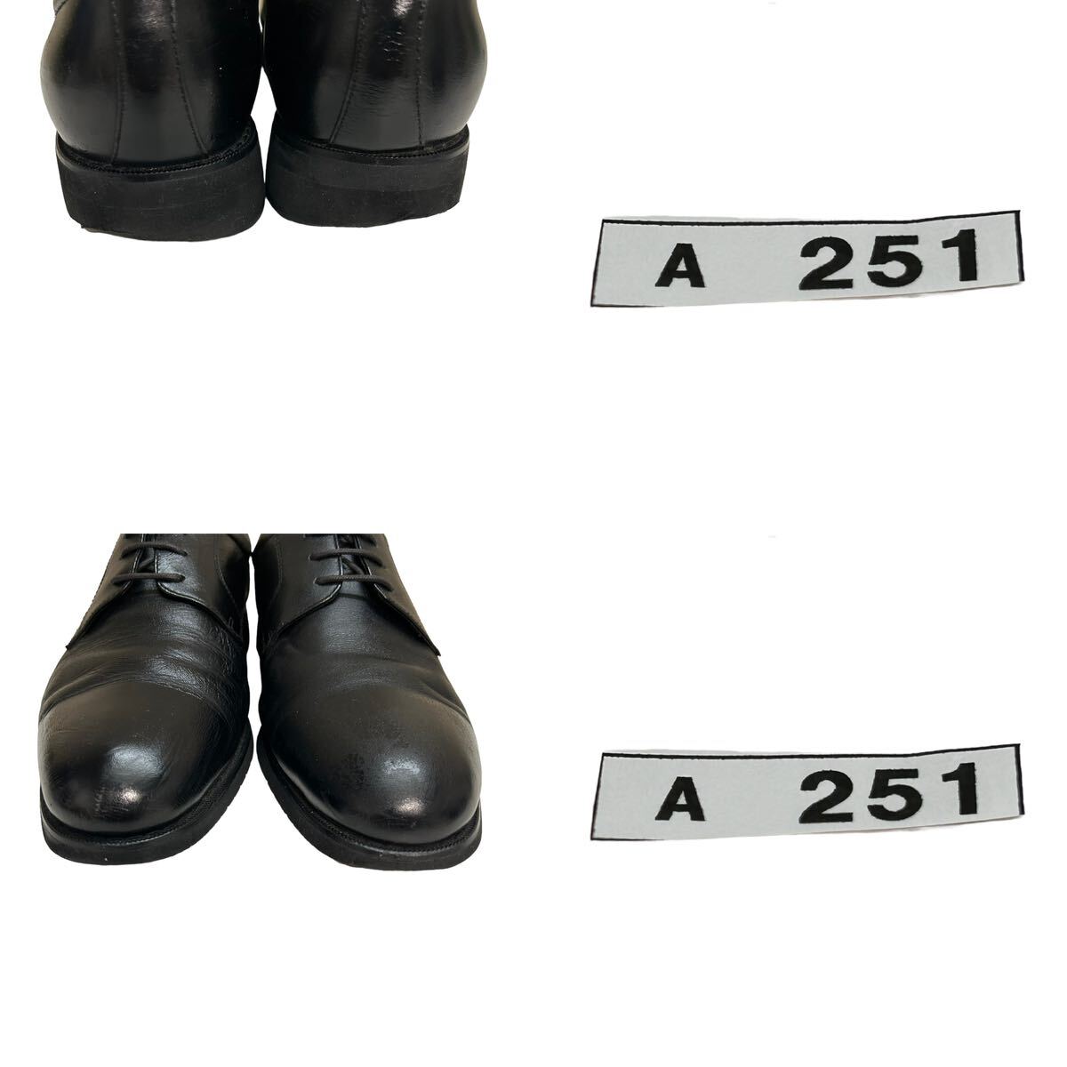A251 大塚製靴 オオツカ HUSH PUPPIES ハッシュパピー メンズ ビジネスシューズ プレーントゥ 25cm ブラック レザー 本革_画像10