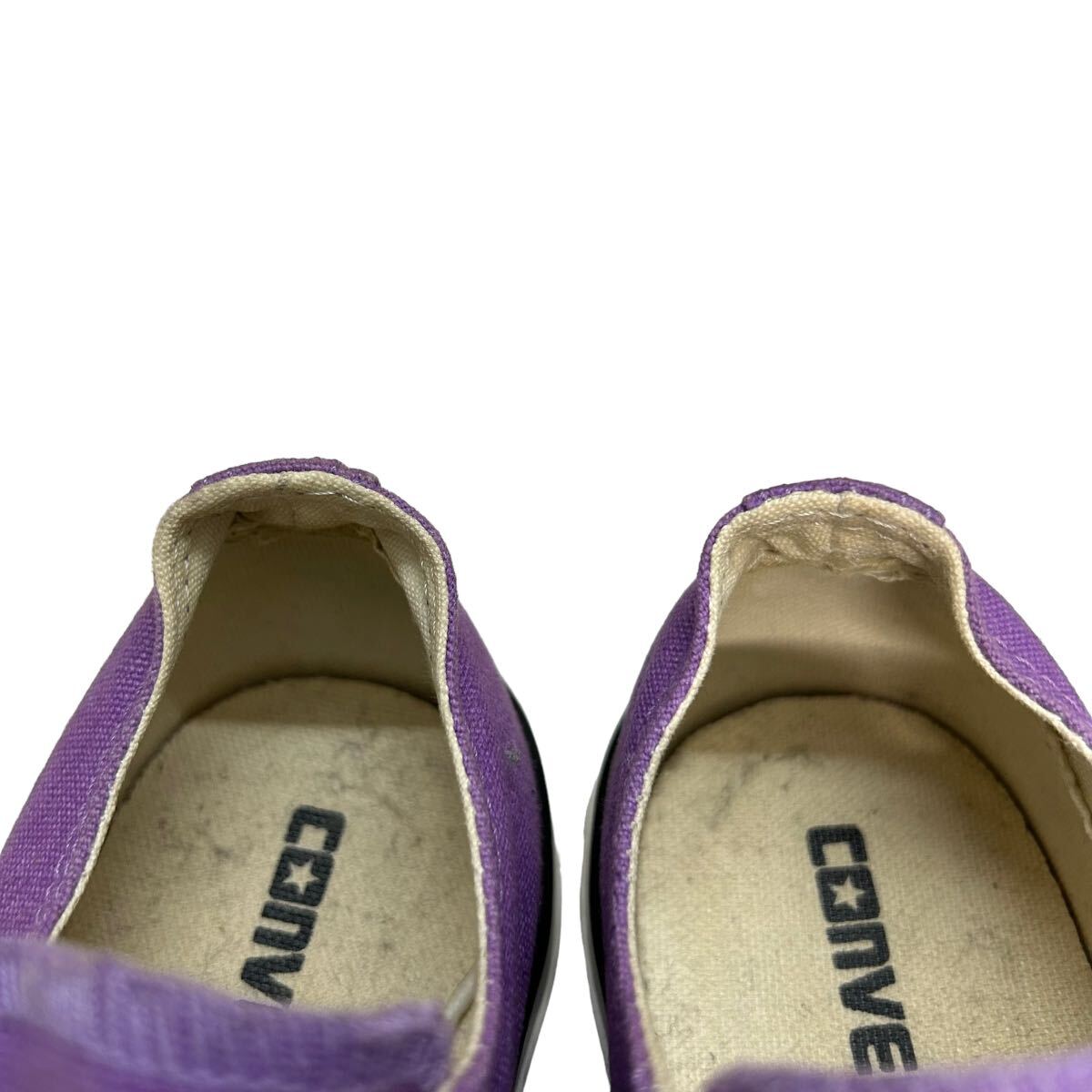A348 CONVERSE Converse для мужчин и женщин low cut спортивные туфли UK5.5 24.5cm лиловый парусина 