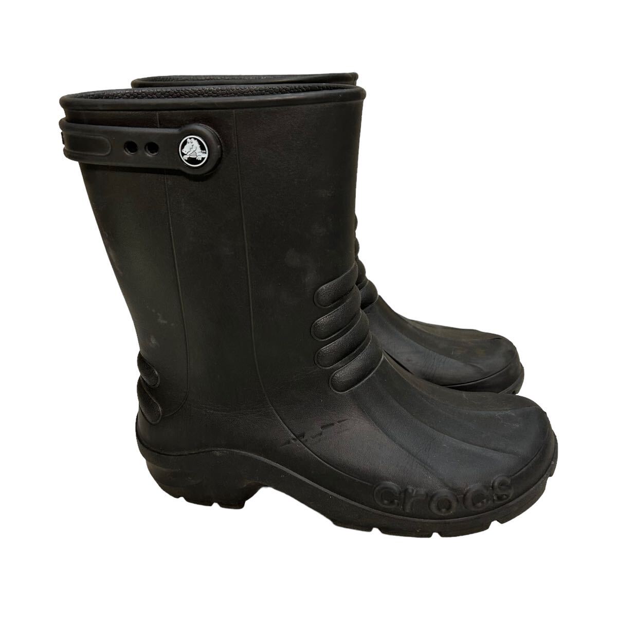 A480 crocs Crocs man and woman use rain boots boots M6 W8 approximately 24cm Black Raver 
