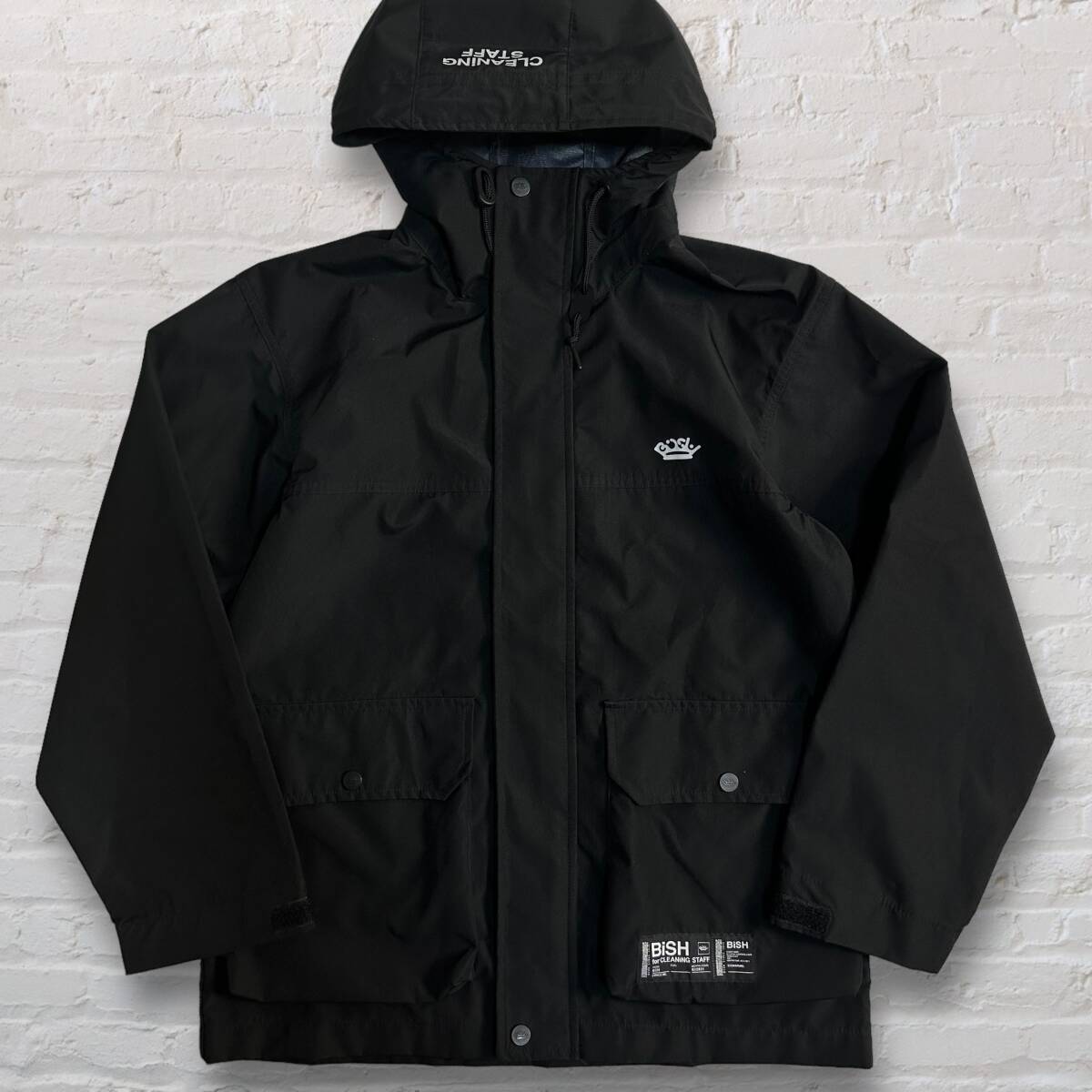  excellent [BiSH×GU] collaboration mountain parka jacket black bishu GU S size windbreaker valuable water-repellent 