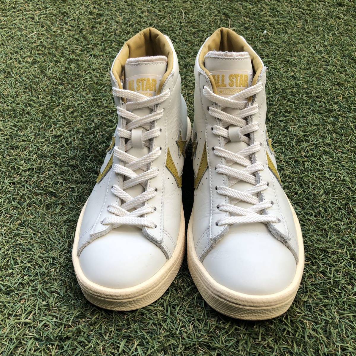 美品23 converse PRO LEATHER 76 HI コンバース プロレザー 76ハイ HW877_画像6