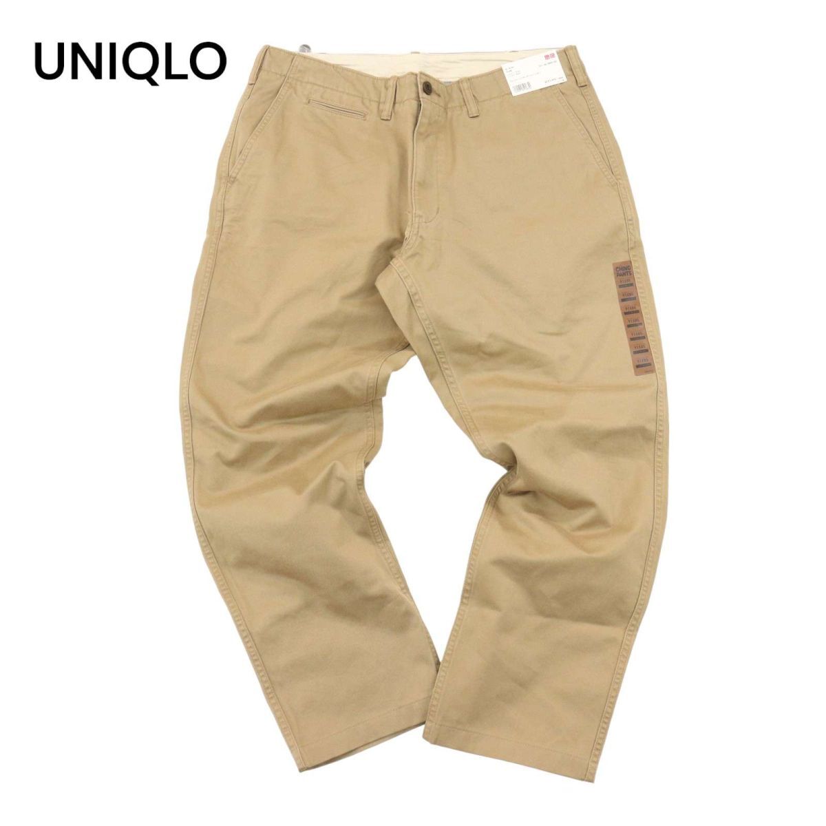 【新品 未使用】 UNIQLO ユニクロ 通年 ヴィンテージ レギュラーフィット チノ パンツ Sz.91　メンズ 大きいサイズ　A4B01048_2#R_画像1