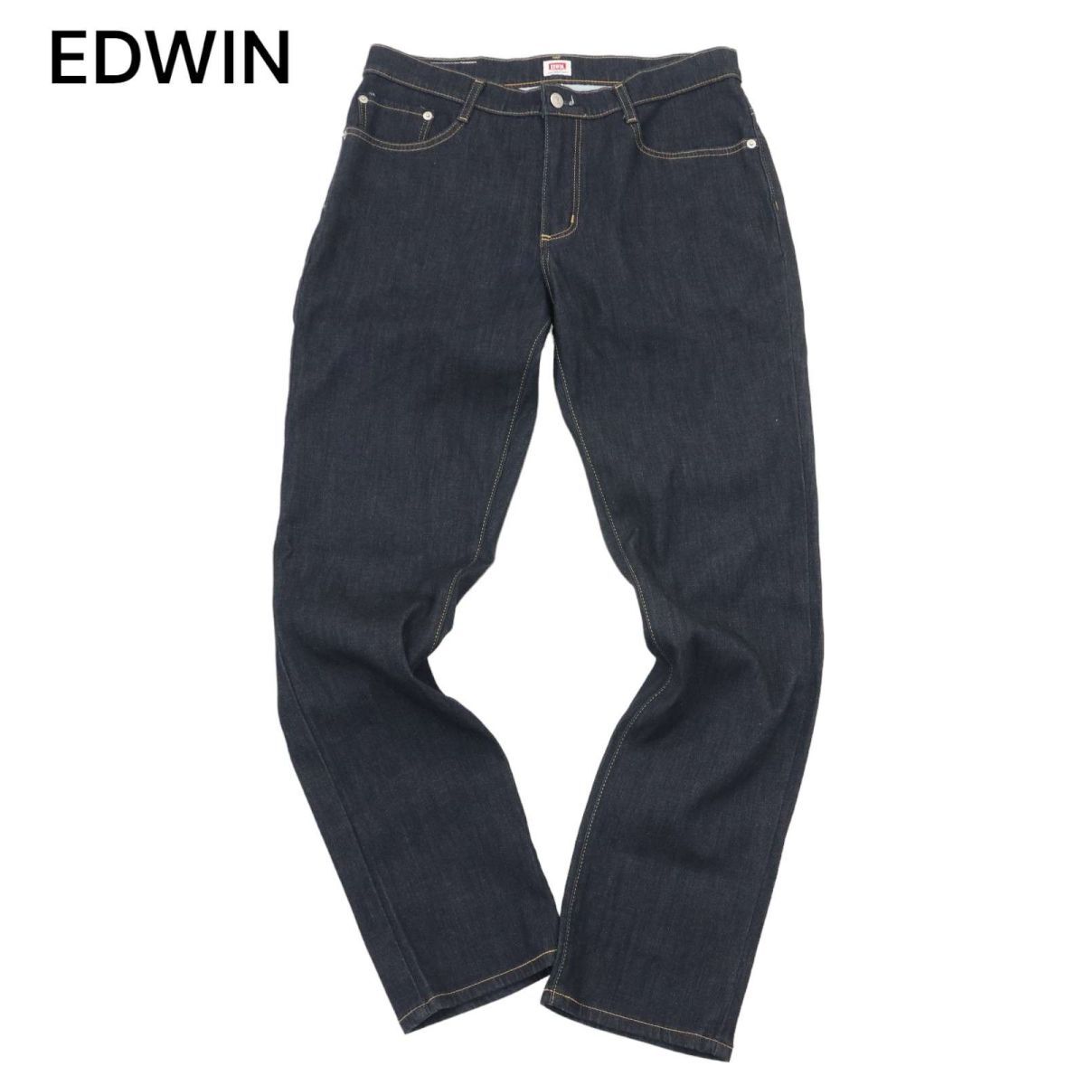 美品★ EDWIN エドウィン EC03 COOL FLEX メッシュ ストレッチ ストレート デニム パンツ ジーンズ Sz.32　メンズ 日本製　A4B00972_2#P_画像1