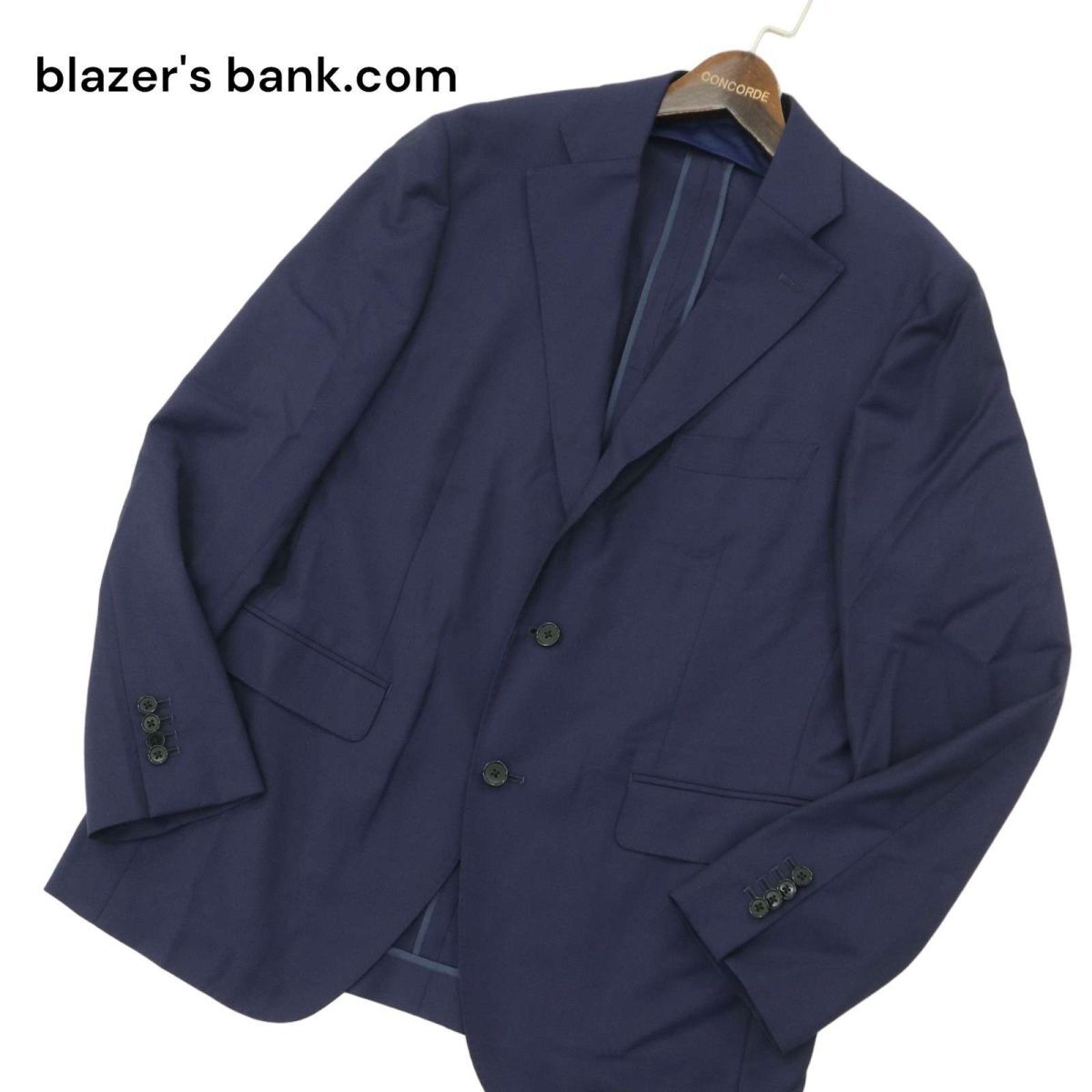 blazer's bank.com スーツカンパニー 春夏 イタリア製 REDA生地★ 段返り テーラード ジャケット Sz.175cm　メンズ ネイビー　A4T02261_3#M_画像1