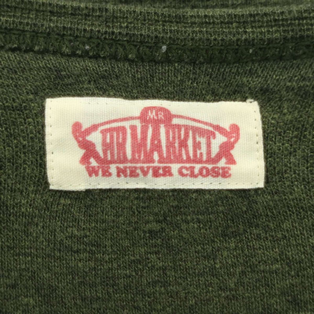 H.R.MARKET ハリウッドランチマーケット H刺繍★ ストレッチ フライス 長袖 カットソー ロンTシャツ Sz.3　メンズ 日本製　A4T02304_3#F_画像5