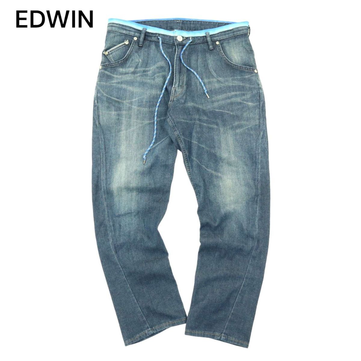 EDWIN エドウィン ER107 ジャージーズ 加工 イージー ストレッチ デニム パンツ ジーンズ Sz.XL メンズ 大きいサイズ 日本製　A4B01362_3#R_画像1