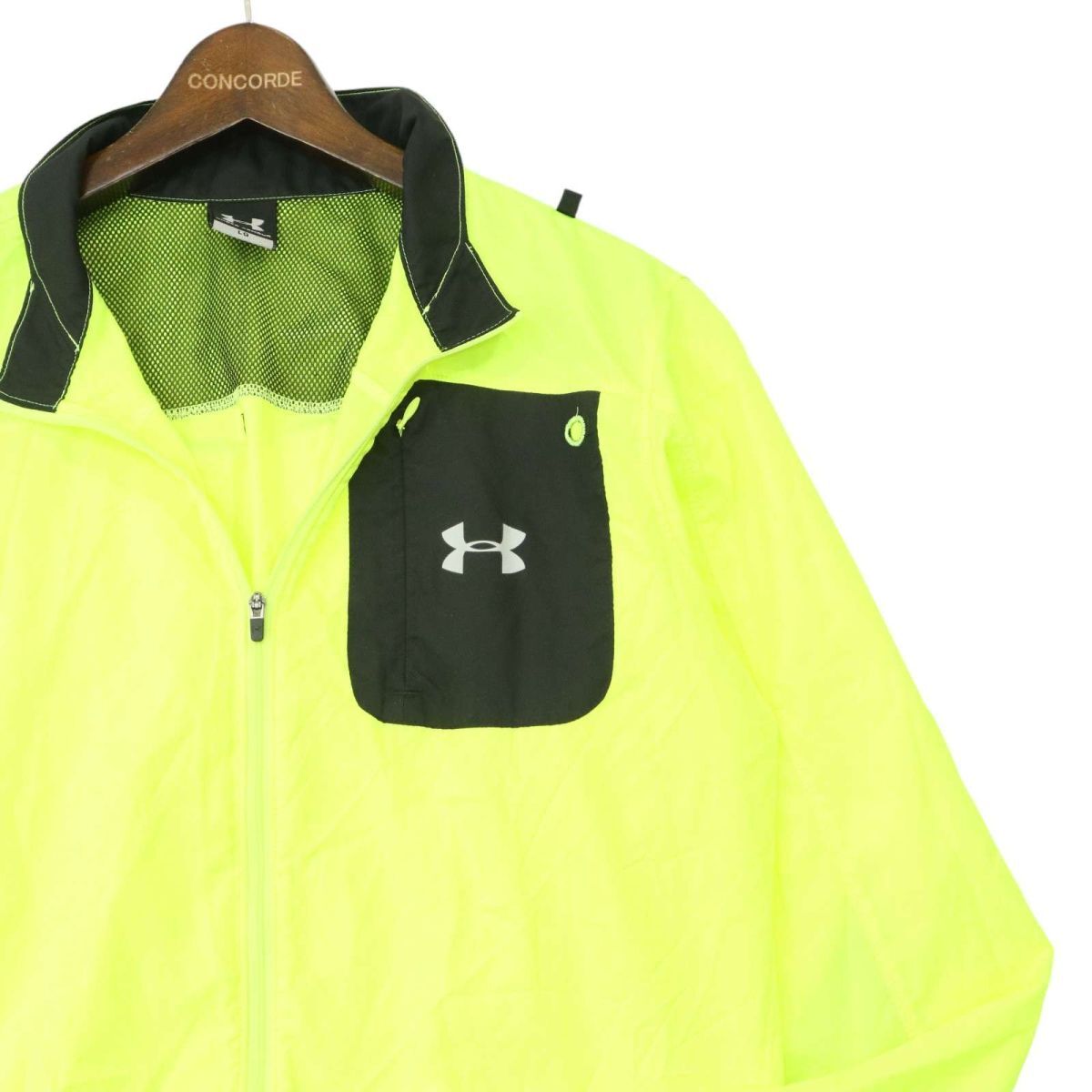 UNDER ARMOUR アンダーアーマー 通年 ロゴ 切替★ ブルゾン ジャケット ウインドブレーカー Sz.LG メンズ ゴルフ A4T02835_3#Oの画像2