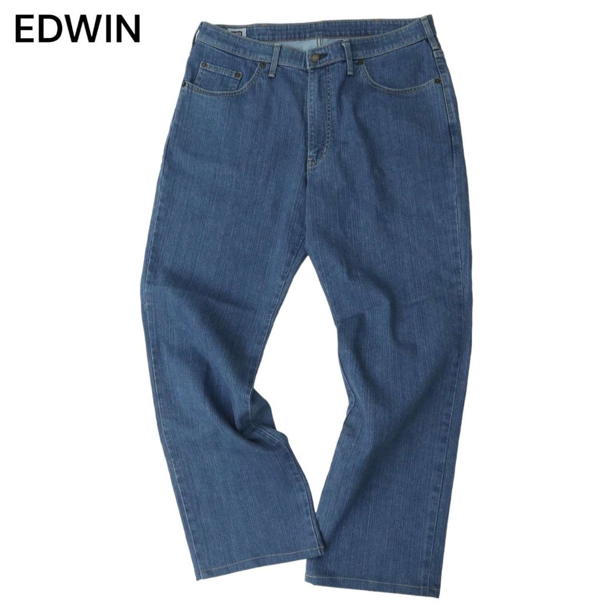 EDWIN エドウィン S403 SOFT FLEX★ ストレッチ ストレート デニム パンツ ジーンズ Sz.38 メンズ 日本製 大きいサイズ 特大 A4B01465_3#Rの画像1