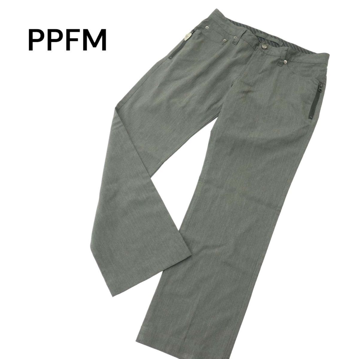 PPFM Paton Place Spring / Summer Rayon смешан ★ СТРЕДНАЯ СТРАНА Прямые брюки SZ.M Мужской серый A4B01430_3#P