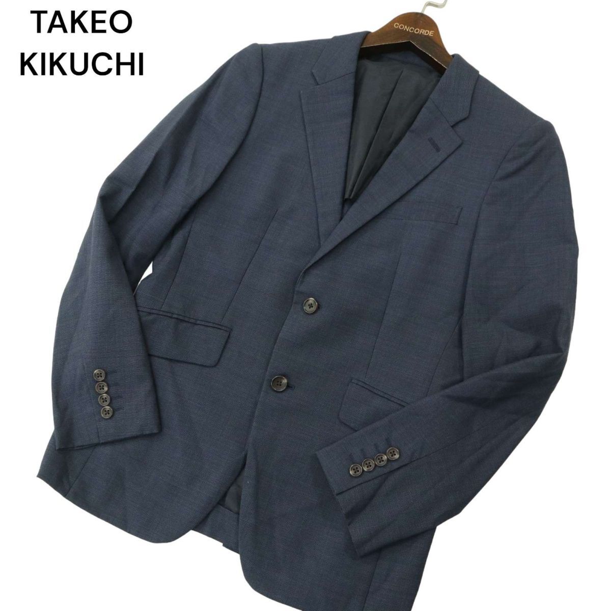 TAKEO KIKUCHI Takeo Kikuchi через год необшитый на спине Bossarti ткань * tailored jacket Sz.1 мужской bijikajiA4T03026_3#O