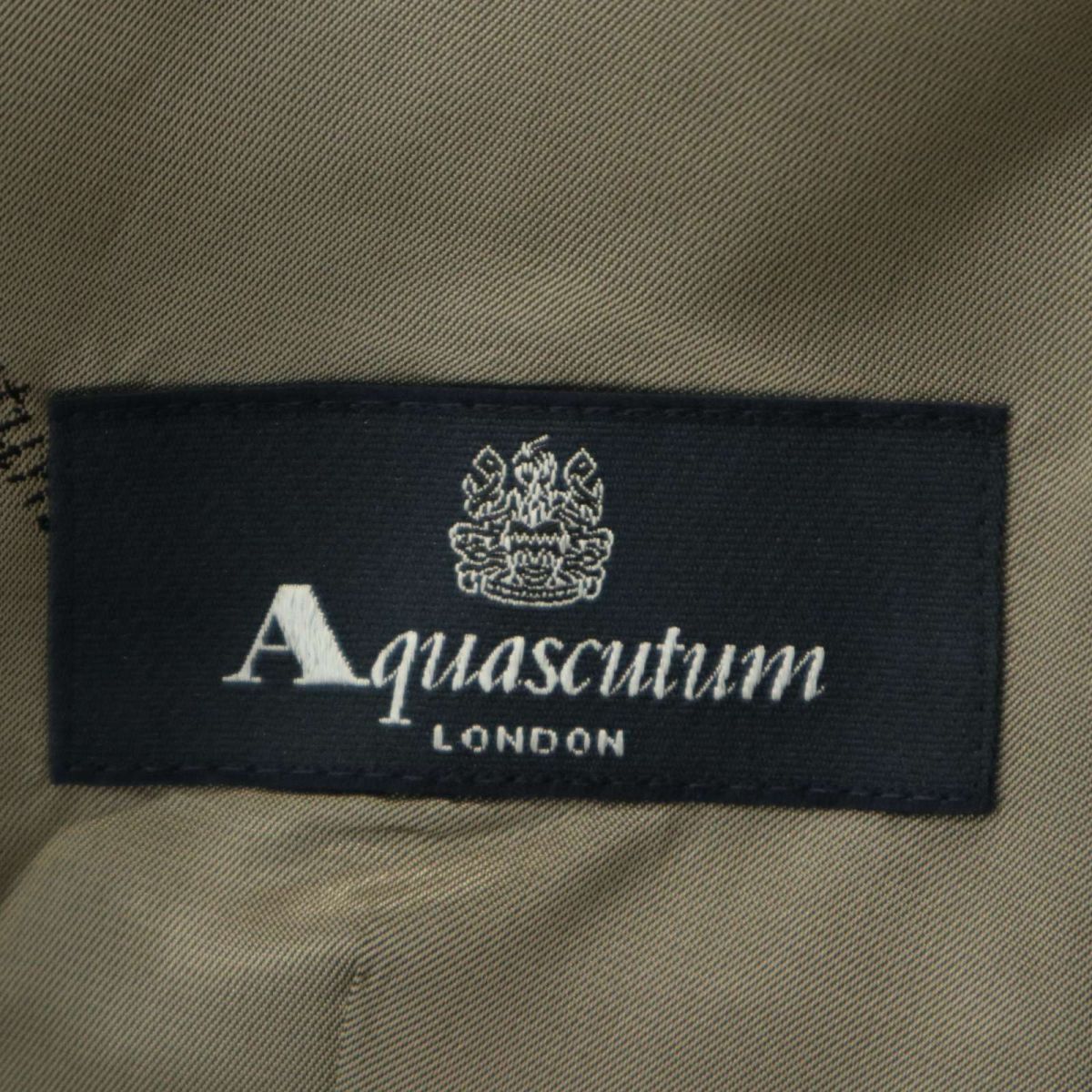 Aquascutum アクアスキュータム 通年 麻 リネン100％★ 異素材切替 ベスト ジレ Sz.94A6 メンズ 日本製 A4T03077_3#Oの画像5