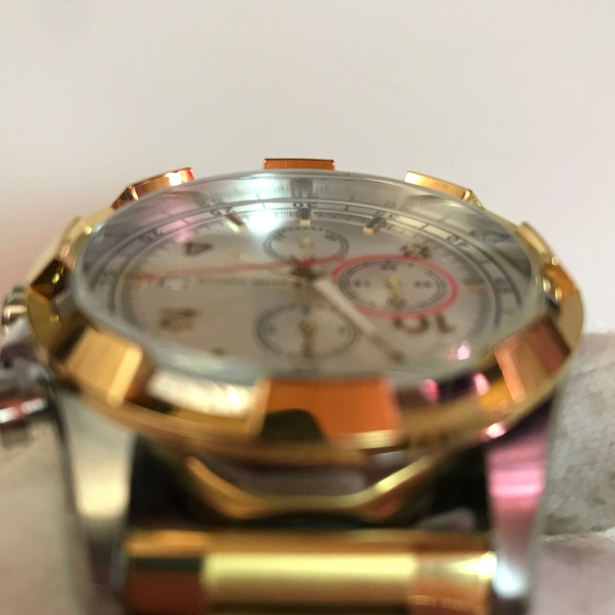 MINI FOCUS 稼働品　MF0196G メンズ腕時計　クロノグラフ　カレンダー　アナログ　箱付き　コマ付き_画像7