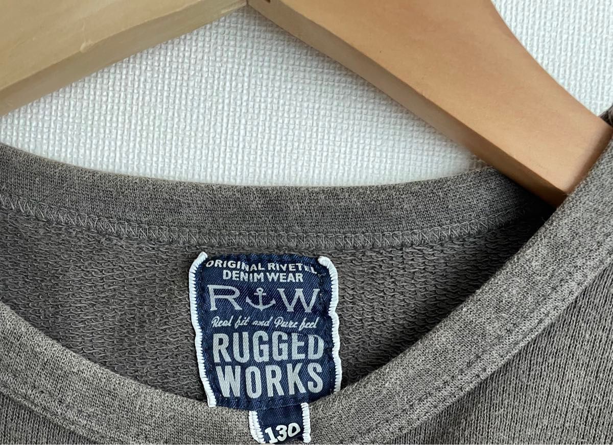 RUGGED WORKS 長袖カットソー  130ラゲッドワークス