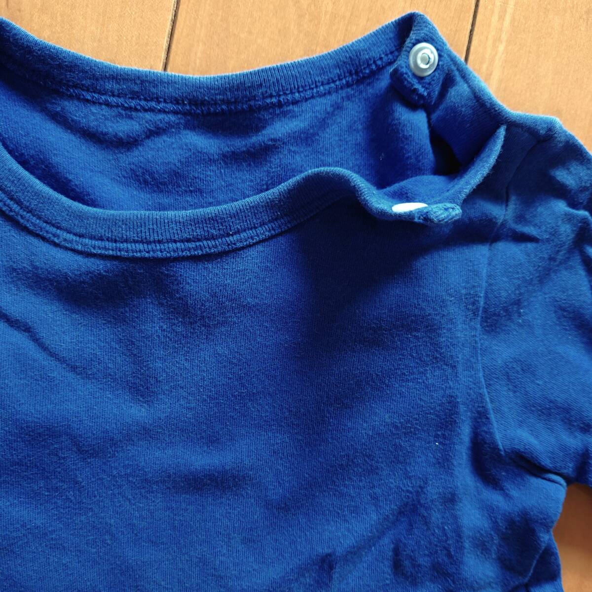  длинный рукав вырез лодочкой T( голубой ) / 90 размер [UNIQLO / Uniqlo ] стоимость доставки 140 иен 