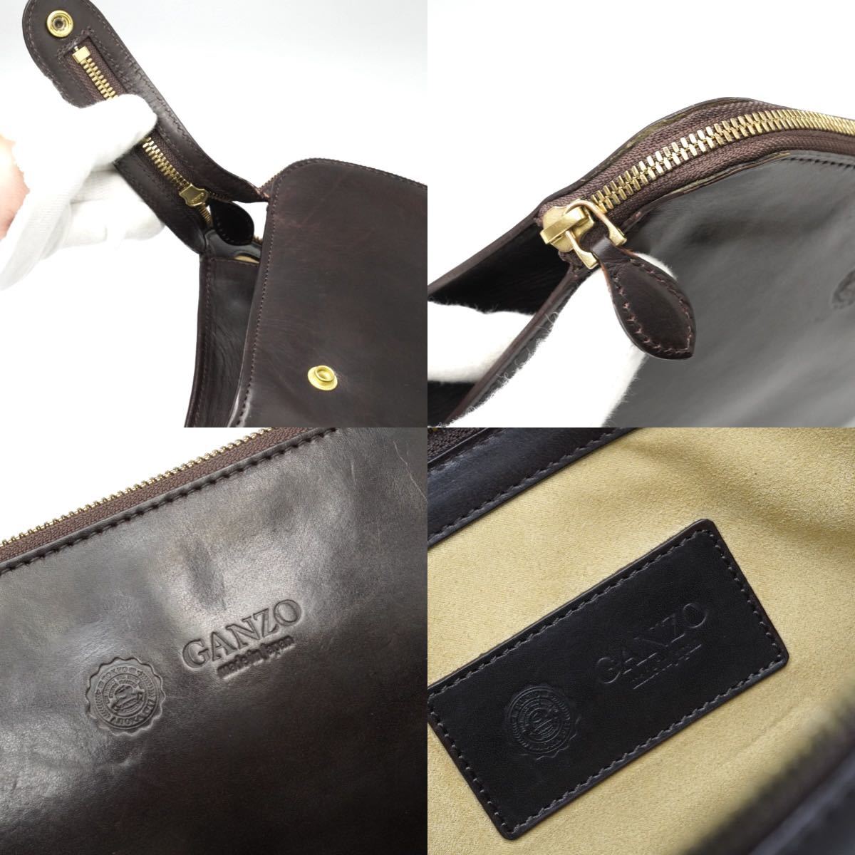 定価60 500円 GANZO GUD クラッチバッグ ガンゾ / 牛革 本革 定価60 500円 GANZO GUD クラッチバッグ ガンゾ / 牛革 本革
